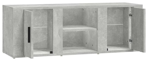 Betonszürke szerelt fa TV-szekrény 100 x 31,5 x 35 cm