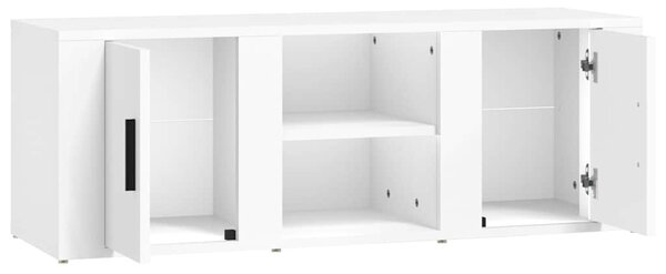 Fehér szerelt fa TV-szekrény 100x31,5x35 cm