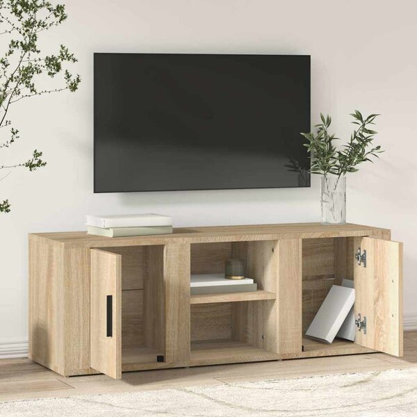 Sonoma tölgyszínű szerelt fa TV-szekrény 100x31,5x35 cm