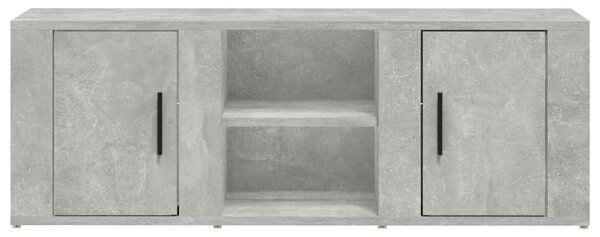 Betonszürke szerelt fa TV-szekrény 100 x 31,5 x 35 cm