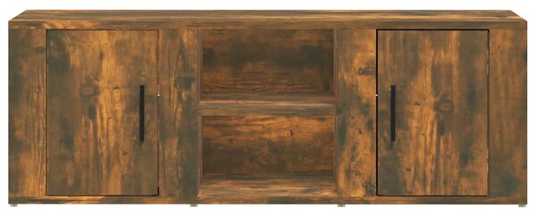 Füstös tölgy színű szerelt fa TV-szekrény 100x31,5x35 cm