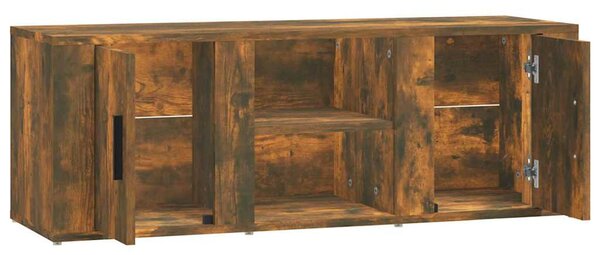 Füstös tölgy színű szerelt fa TV-szekrény 100x31,5x35 cm