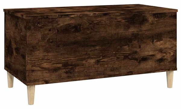 Füstös tölgy színű szerelt fa dohányzóasztal 90 x 44,5 x 45 cm