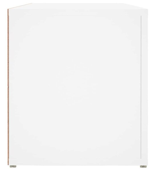 Fehér szerelt fa TV-szekrény 100x31,5x35 cm
