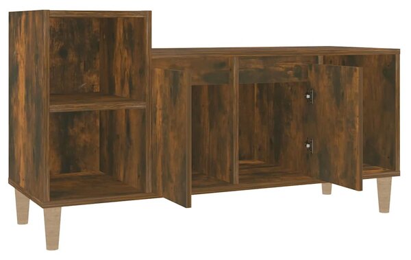 Füstös tölgy színű szerelt fa TV-szekrény 100x35x55 cm