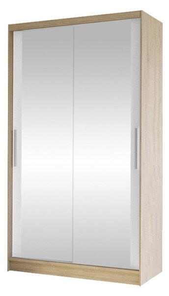 Gardróbszekrény Closico Structor VII, Laminált forgácslap, 200x100x58cm, Fehér, Sonoma tölgy