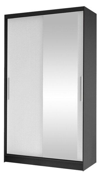 Gardróbszekrény Closico Structor VI, Laminált forgácslap, 200x100x58cm, Fehér, Fekete