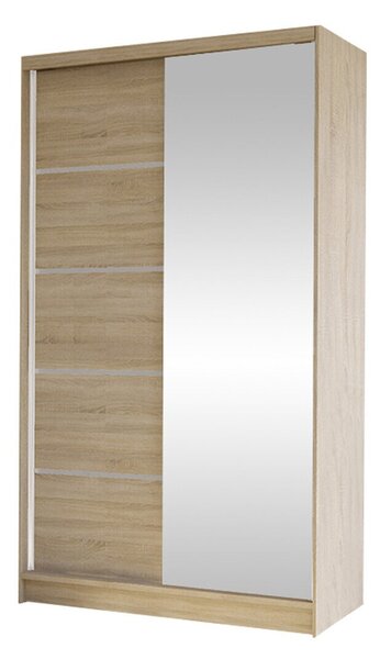 Gardróbszekrény Closico Fractor III, Laminált forgácslap, 200x100x58cm, Sonoma tölgy