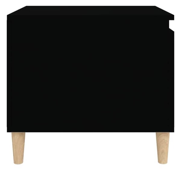 Fekete szerelt fa dohányzóasztal 100 x 50 x 45 cm
