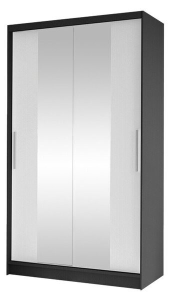 Gardróbszekrény Closico Structor II, Laminált forgácslap, 200x100x58cm, Fehér, Fekete