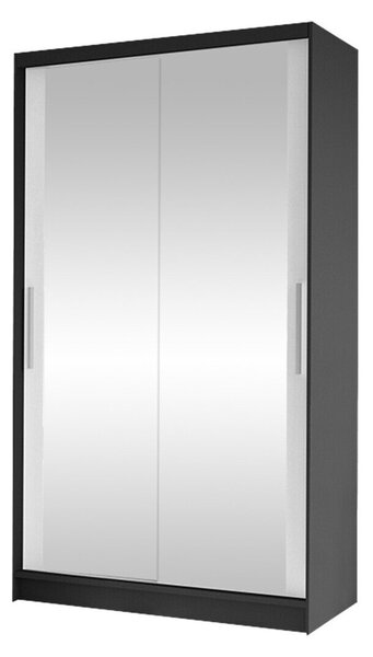 Gardróbszekrény Closico Structor VII, Laminált forgácslap, 200x100x58cm, Fehér, Fekete