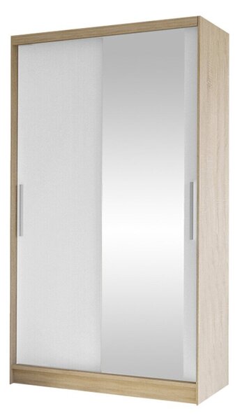 Gardróbszekrény Closico Structor VI, Laminált forgácslap, 200x100x58cm, Fehér, Sonoma tölgy