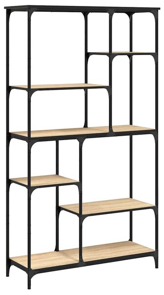 Sonoma tölgy szerelt fa és acél könyvespolc 99x35,5x176 cm