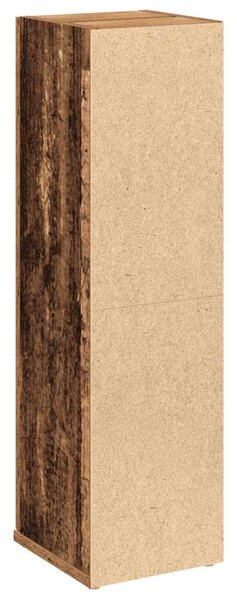 Antik fa színű fürdőszobaszekrény tekercstartóval 20,5x22x72 cm