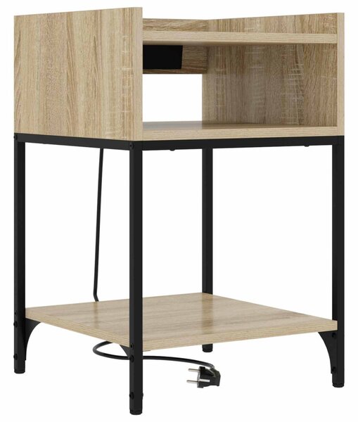 Éjjeliszekrény 2 db Sonoma tölgy 40 x 40 x 61 cm Szerelt Fa