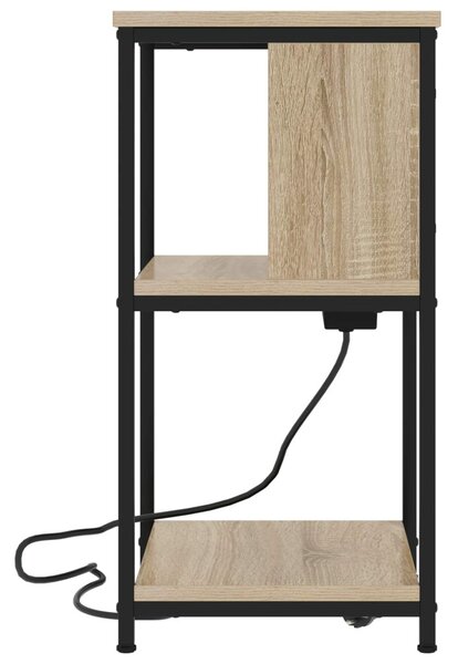 Éjjeliszekrény 2 db Sonoma tölgy 38 x 31 x 61 cm Szerelt Fa
