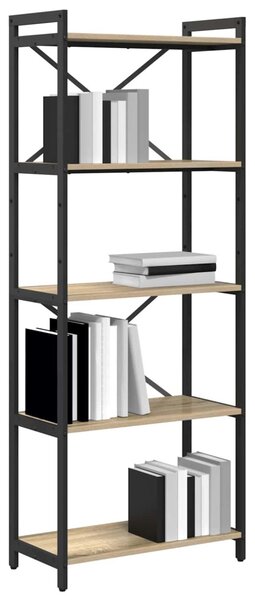 Könyvespolc 60 x 30 x 155 cm Szerelt Fa Sonoma tölgy