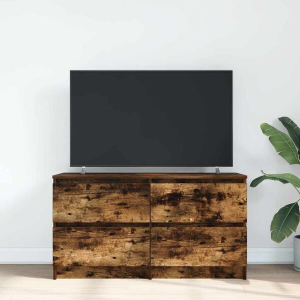 Füstös tölgy színű szerelt fa TV-szekrény 100x35x54 cm