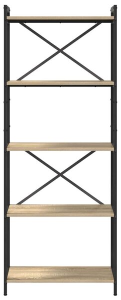 Könyvespolc 60 x 30 x 155 cm Szerelt Fa Sonoma tölgy