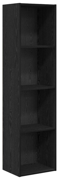 Könyvespolc 4 szintes 40 x 30 x 152 cm Szerelt Fa Fekete tölgy