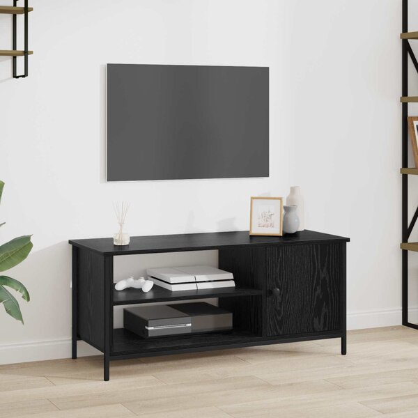 TV szekrény 100 x 40 x 45 cm Fekete tölgy Szerelt Fa