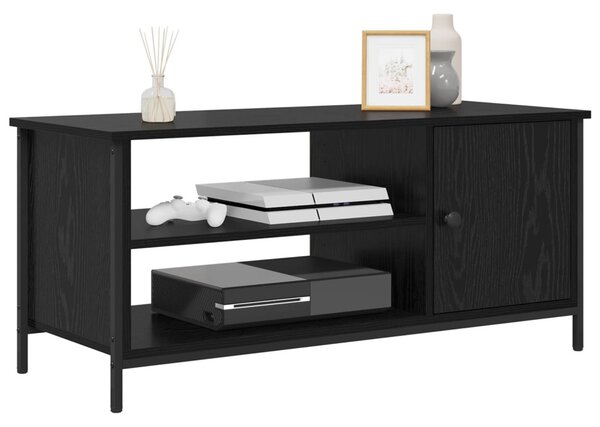 TV szekrény 100 x 40 x 45 cm Fekete tölgy Szerelt Fa