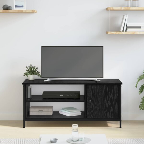 TV szekrény 100 x 40 x 45 cm Fekete tölgy Szerelt Fa