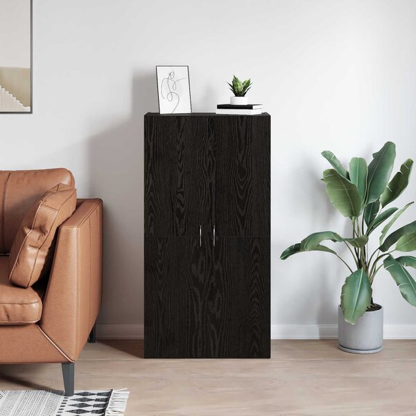 Irodai szekrény Fekete Tölgy 60 x 32 x 115 cm Szerelt Fa