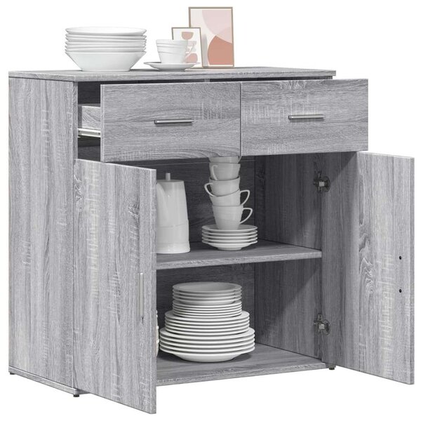 VidaXL szürke sonoma színű szerelt fa tálalószekrény 79 x 38 x 80 cm