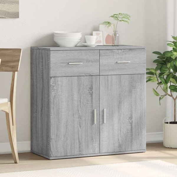 VidaXL szürke sonoma színű szerelt fa tálalószekrény 79 x 38 x 80 cm