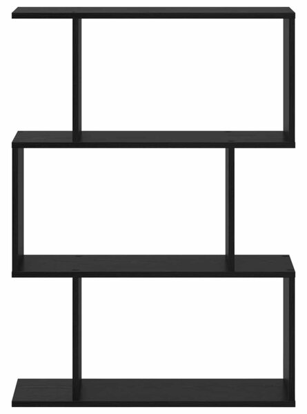 Könyvespolc 3 szintes 70 x 24 x 97 cm Szerelt Fa Fekete tölgy