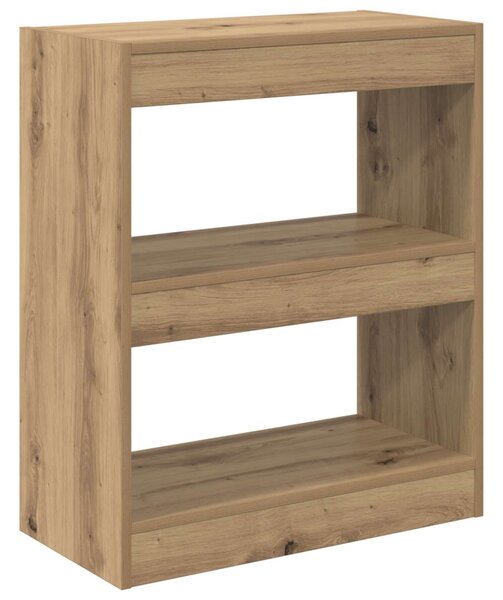 Könyvespolc 2 szintes 60 x 30 x 72 cm Szerelt Fa Artisan tölgy