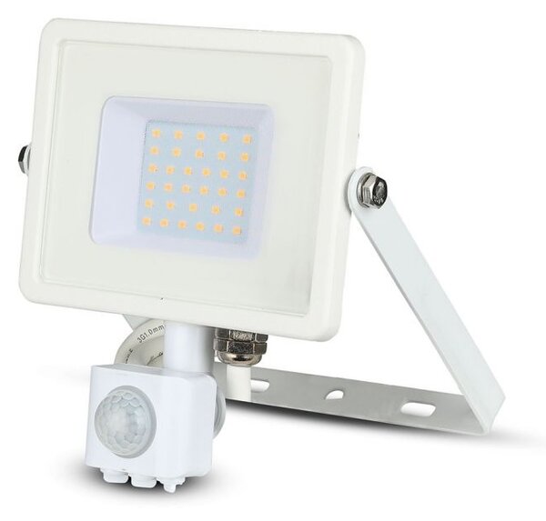 Professzionális fehér LED reflektor 30W mozgásérzékelővel SAMSUNG chipek