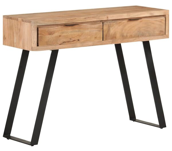 Természetes szélű tömör akácfa tálalóasztal 100 x 35 x 76 cm