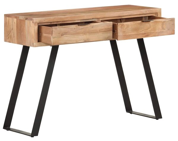 Természetes szélű tömör akácfa tálalóasztal 100 x 35 x 76 cm