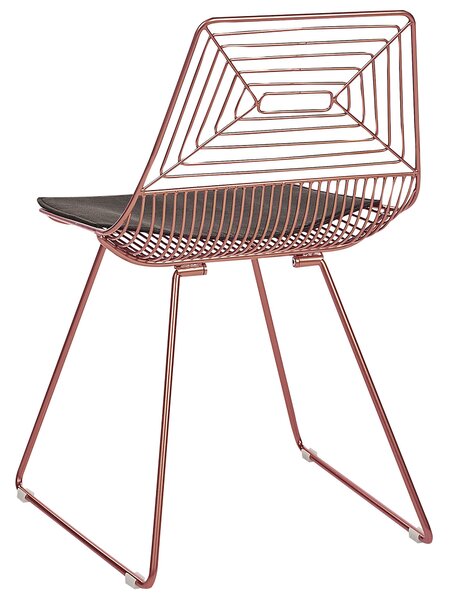Étkezőszék kétdarabos szettben BEATTY Fém Rose gold