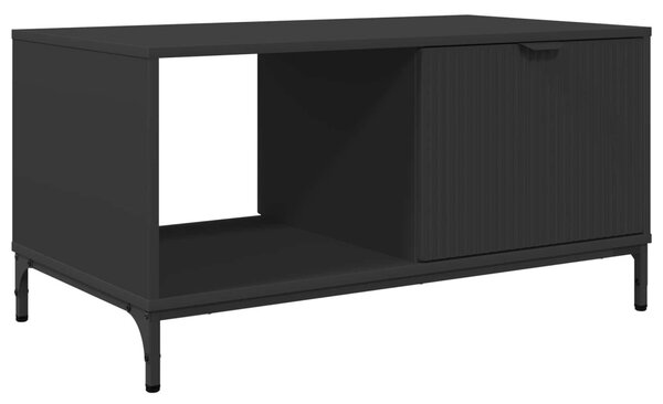 Dohányzóasztal Fekete tölgy 90 x 49 x 46 cm Szerelt Fa