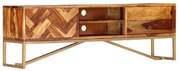 Tömör akácfából TV-szekrény 140 x 30 x 45 cm