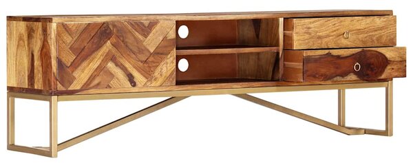 Tömör akácfából TV-szekrény 140 x 30 x 45 cm