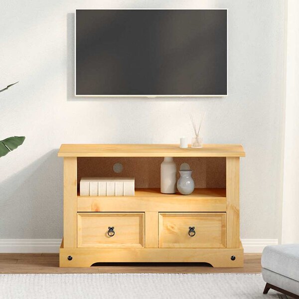 Corona-stílusú mexikói fenyő TV szekrény 91 x 43 x 56 cm