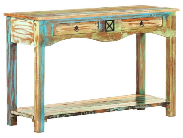 Tömör újrahasznosított fa tálalóasztal 120 x 40 x 75 cm