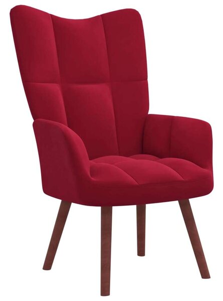 VidaXL Bordó Bársony Pihenőszék - 61,5x69x95,5 cm
