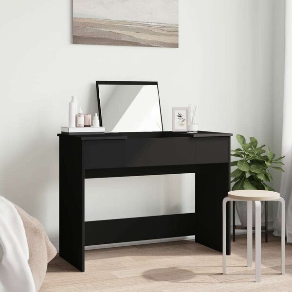 VidaXL Fésülködőasztal - Fekete - 100x45x76 cm