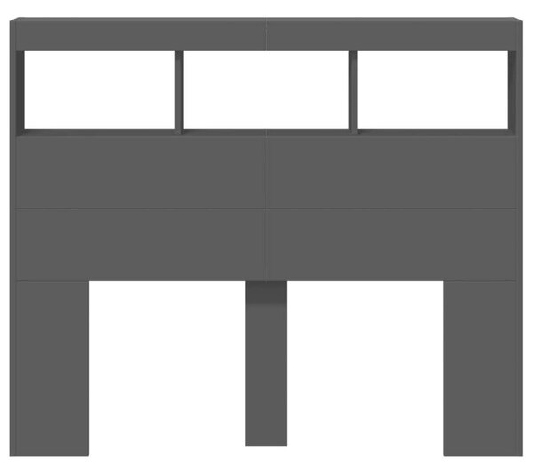 VidaXL fekete áthidalószekrény LED-világítással 120 x 17 x 102 cm