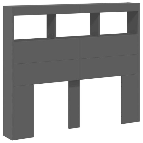 VidaXL fekete áthidalószekrény LED-világítással 120 x 17 x 102 cm