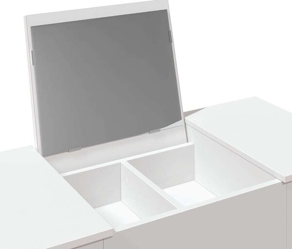 Fehér Fésülködőasztal Tükörrel - 100x45x76 cm