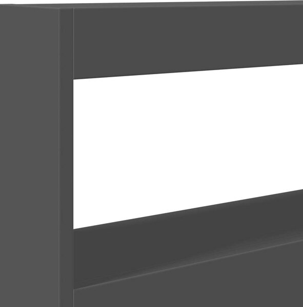 VidaXL fekete áthidalószekrény LED-világítással 120 x 17 x 102 cm