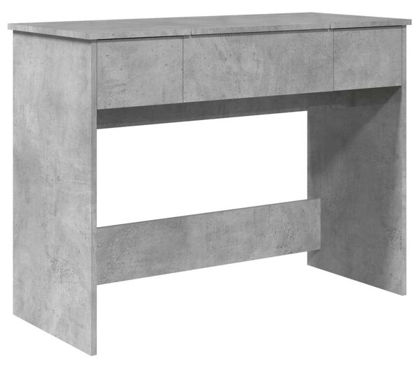 Modern Fésülködőasztal Tükörrel - Betonszürke - 100x45x76 cm