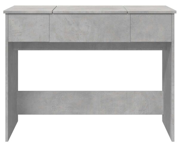 Modern Fésülködőasztal Tükörrel - Betonszürke - 100x45x76 cm