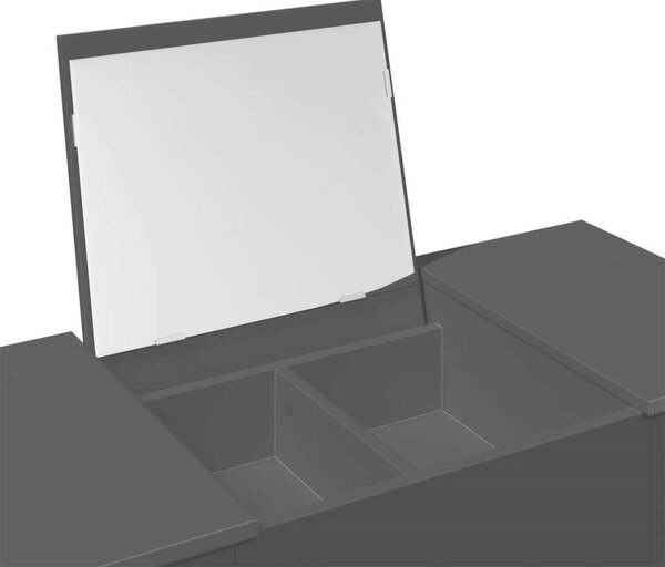 VidaXL Fésülködőasztal - Fekete - 100x45x76 cm